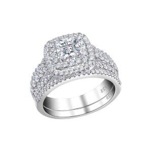 💍 0.5ct CZ Bridal Set – 925 Sterling Silver